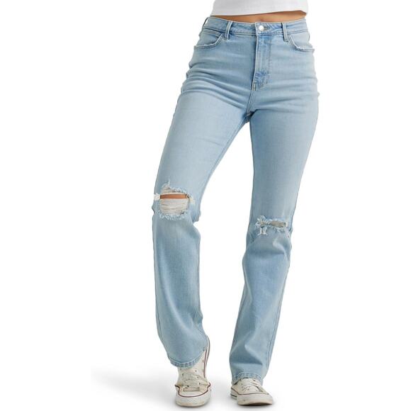 Wrangler Women's High Rise True Straight Fit Jeans - Picture 1 of 5